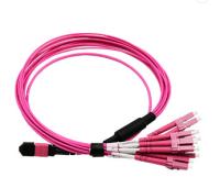 MPO à fibra desencapada MPO de MPO ao cabo de remendo fêmea da fibra ótica do LC UPC 8core 12core 24core