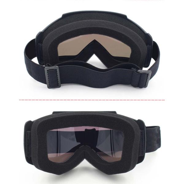 HD Motorcycle Goggles with Optional 1/2/3 Layers Face Foam and Windproof Face Mask