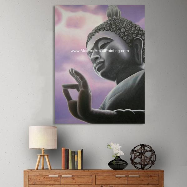 Abstract Art Oil Painting Thai Oil Painting on Canvas Buddha Wall Art Painting Decor Jane Style