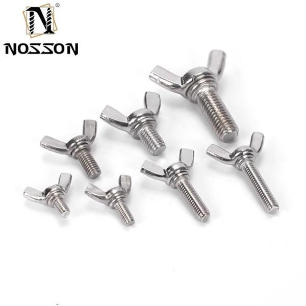Stainless Steel Wing Bolt Machine Fastener Thumb Hand Screws in Customized Colors for Customer Requirements