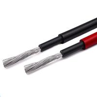 Cable solaire photovoltaïque hybride noir / rouge 6 mm2 avec isolation XLPO de 100 m de longueur