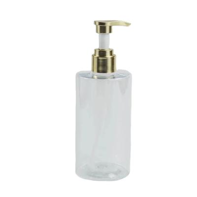 350ml Round Flat Shoulder Lotion Pump Bottle for Plastic Shampoo Shower Gel Packaging