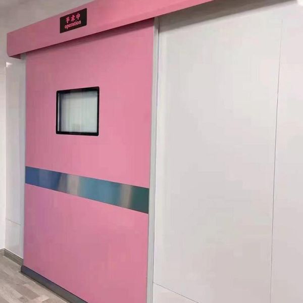 Commercial Hospital Cleanroom Automatic Sliding Door Sound Insulation Stainless Steel