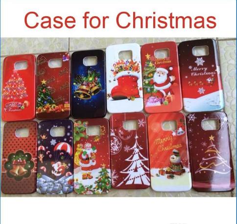 Christmas PC hard back Case Cover Santa Claus Cases For iphone 6 plus 5S 4S Samsung Galaxy S5 S6 S7 Note 4 7 Christmas
