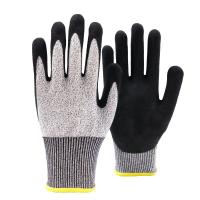 Guantes de seguridad de nitrilo, guantes resistentes a cortes para la construcción