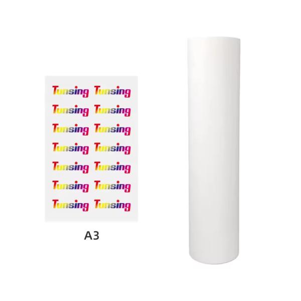 Double Side Matte Peel Immediately DTF PET Film Roll 60cm Hot Peel Heat Transfer DTF Film for Heat Transfer Printing