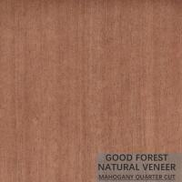 La chapa de madera natural apenas de caoba modificó el grano del corte para requisitos particulares de la corona