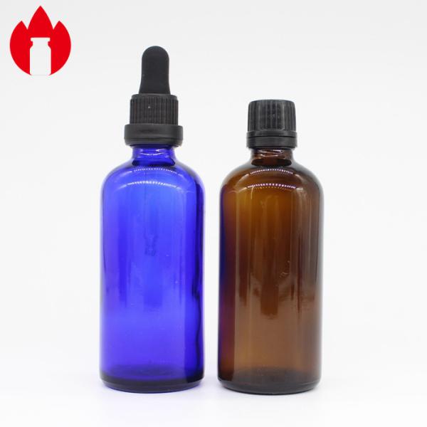 bouteilles en verre d'huile essentielle de fioles de 100ml Amber Or Blue Screw Top