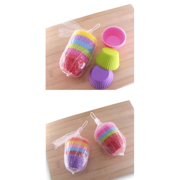 10g Microwave Safe Round Shape Silicone Cake Molds