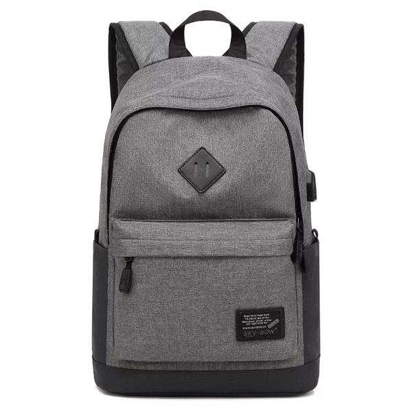 18.5L Oxford Cloth USB Student School Backpack 30*14*44cm