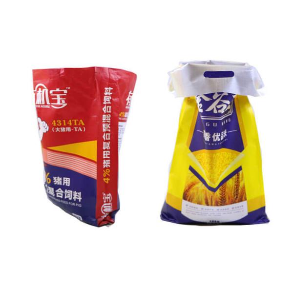 UV Resistant Flour Sack Bags , Custom Printed Food Packaging Bags