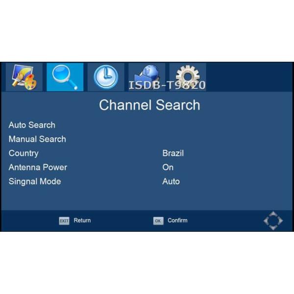 ISDB-T9820 Car ISDB-T Two tuner Two Antenna HD MPEG4 TV receiver for Brazil Peru Chile Costa Rica