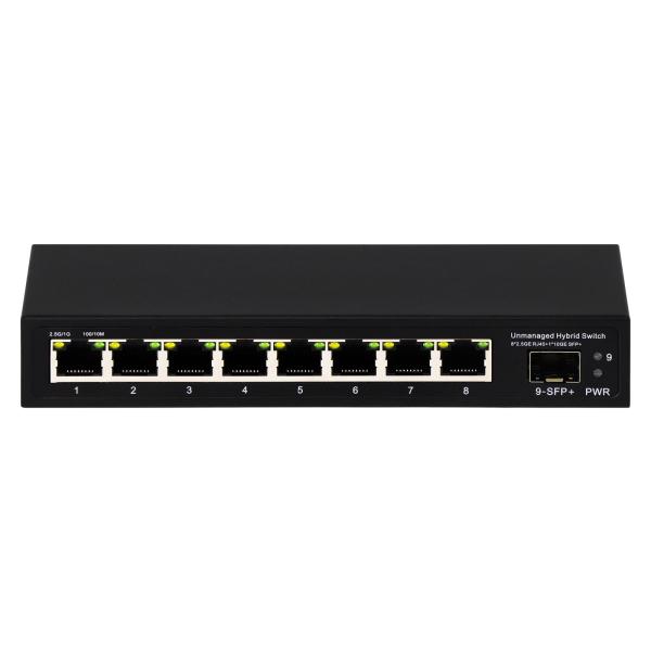Unmanaged 2.5G Ethernet Switch with 60Gbps Backplane Bandwidth and 10G Uplink SFP Port for Business Networks