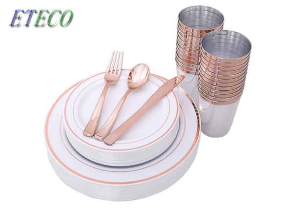 Dishwasher Safe Gold Cutlery Set Plate Knife Kitchen Tools Restaurant Using