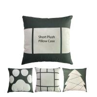 Housse de coussin 40*40CM Sublimation Design Multi-Panneaux Personnalisable Imprimable vierge 3 panneaux Velours Sublimation Coussins