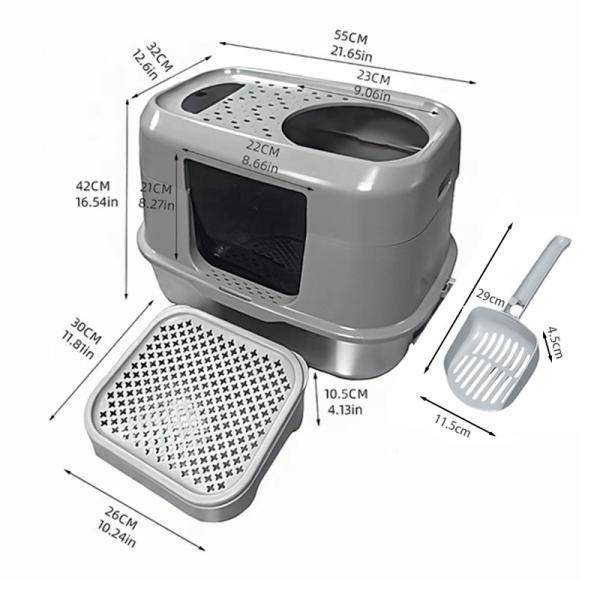 Waterproof Pet Hair Resistance Smart Litter Box Automatic Cleaning
