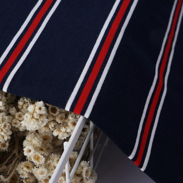 Le tissu de coton 100 pur barré, vêtements de sport de 192cm tricotent le tissu de fils de coton