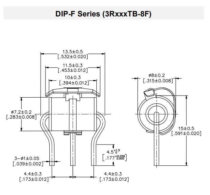 3RB-8 Arrestor Arrester 75V-800V GDT нагнетательной трубы газа ограничителя перенапряжения серии 3R 10KA 1.5pF