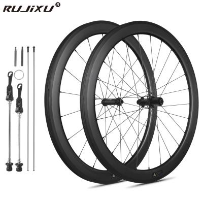Customizable V Brake Wheelset 700C UD Matte Finishing Pillar Spoke Tubeless Rim Brake Wheelset