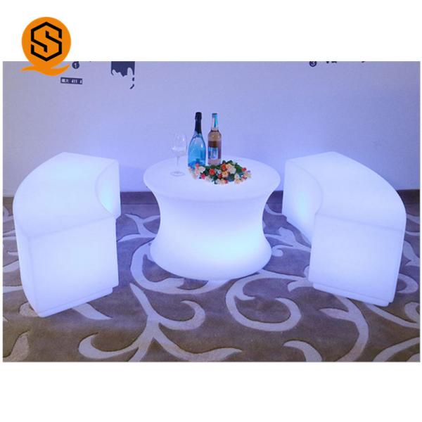 Night Lamp Decorative Party Modular LED Cocktail Bar Furniture Lighting Portable PE Plastic Bar Counter Furniture