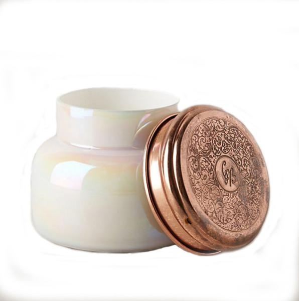 Custom Candle Jar Scented Jar Candle With Metal Lids Folding Box Packaging