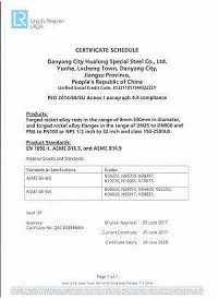 Y & G International Trading Company Limited Certifications