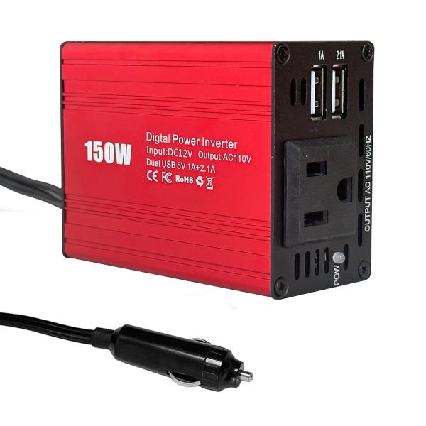 Szssth 150W DC 12v to AC 110v 220v Mini Car Power Inverter USB Converter Adapter Modified Sine Wave Inverter Charger with NFC Network
