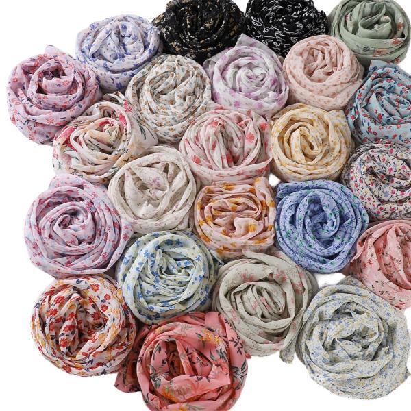 Hot Selling Lightweight Women Breathable Summer Premium Pearl Chiffon Square