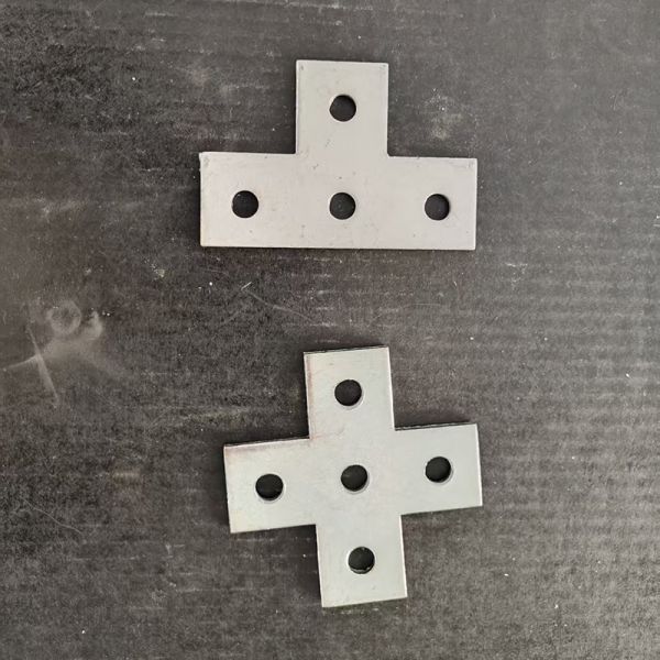 Cross Shape Joint Plate 5 Hole Cross Connector Strut Channel Accessories For C Channel Support