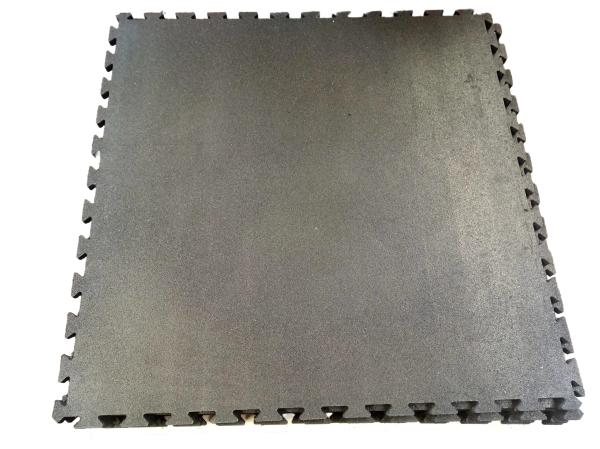 Puzzle Edge Interlocking Rubber Mat High Density Interlocking Gym Flooring Tiles 1000X1000X15mm