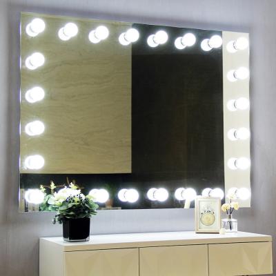 24pcs G60 Bulbs LM-80 Testado Hollywood Vanity Mirror W800xH600xD70mm para montagem na parede