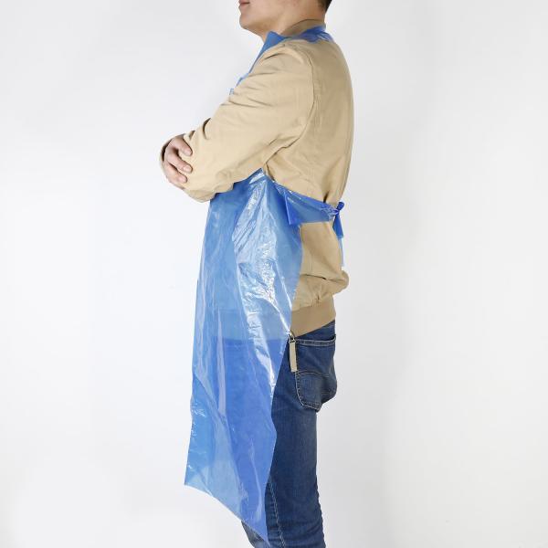 Sleeveless Disposable LDPE Apron , Latex Free Plastic Throw Away Aprons