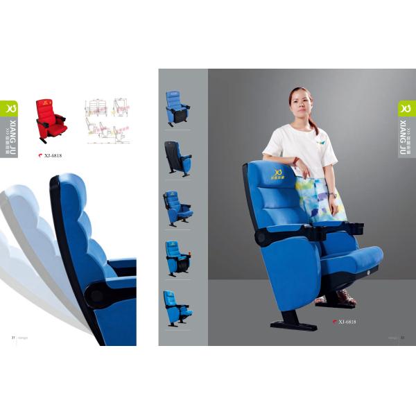 High Back Movie Theater Chairs Genuine Leather Cinema Seats Sofa Ultra Strong