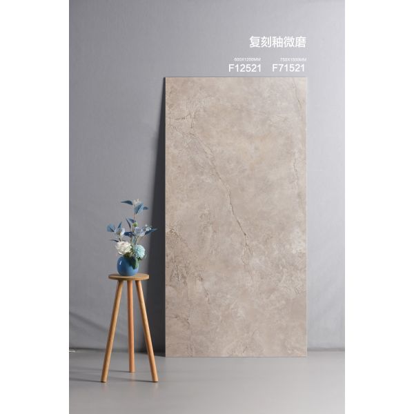 Stunning and Durable Gray and Beige Indoor Floor 600x1200mm Replica Glazed Porcelain Tiles For Rebuilding
