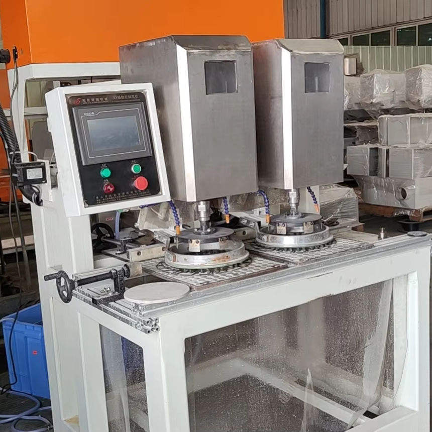 Double Head Automatic Glass Drilling Machine 380V 3 Phase With Adjustable Hole Distance