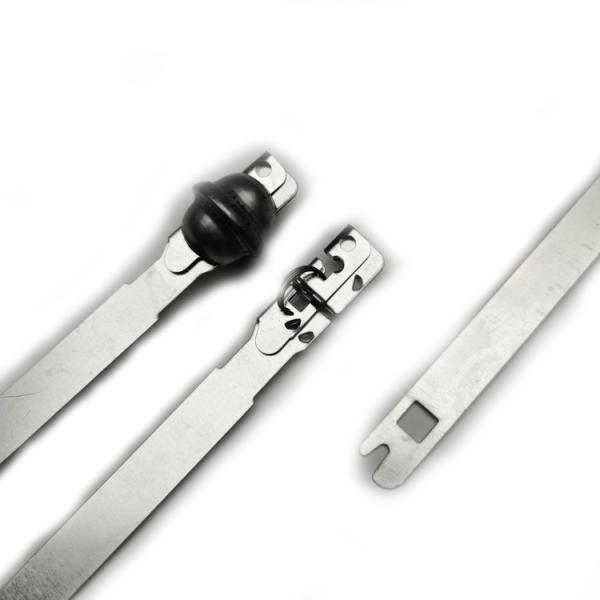 US-MS03 Tin Plated Iron Metal Strap Seals With Fixed Length Locking Mechanism