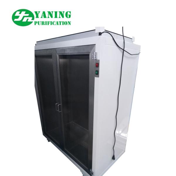 Armário do vestuário do quarto desinfetado de fluxo de ar laminar com a porta de vidro transparente