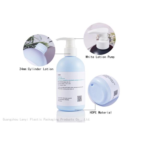 Blue Cylinder 230ml 250ml Hotel HDPE Hand Gel Bottle