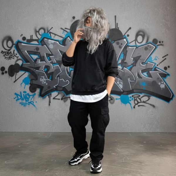 Realistic Grey Wig and Beard Set for Men, Long Silver Hair Old Man Costume, Wizard Hermit Caveman Cosplay for Halloween Party