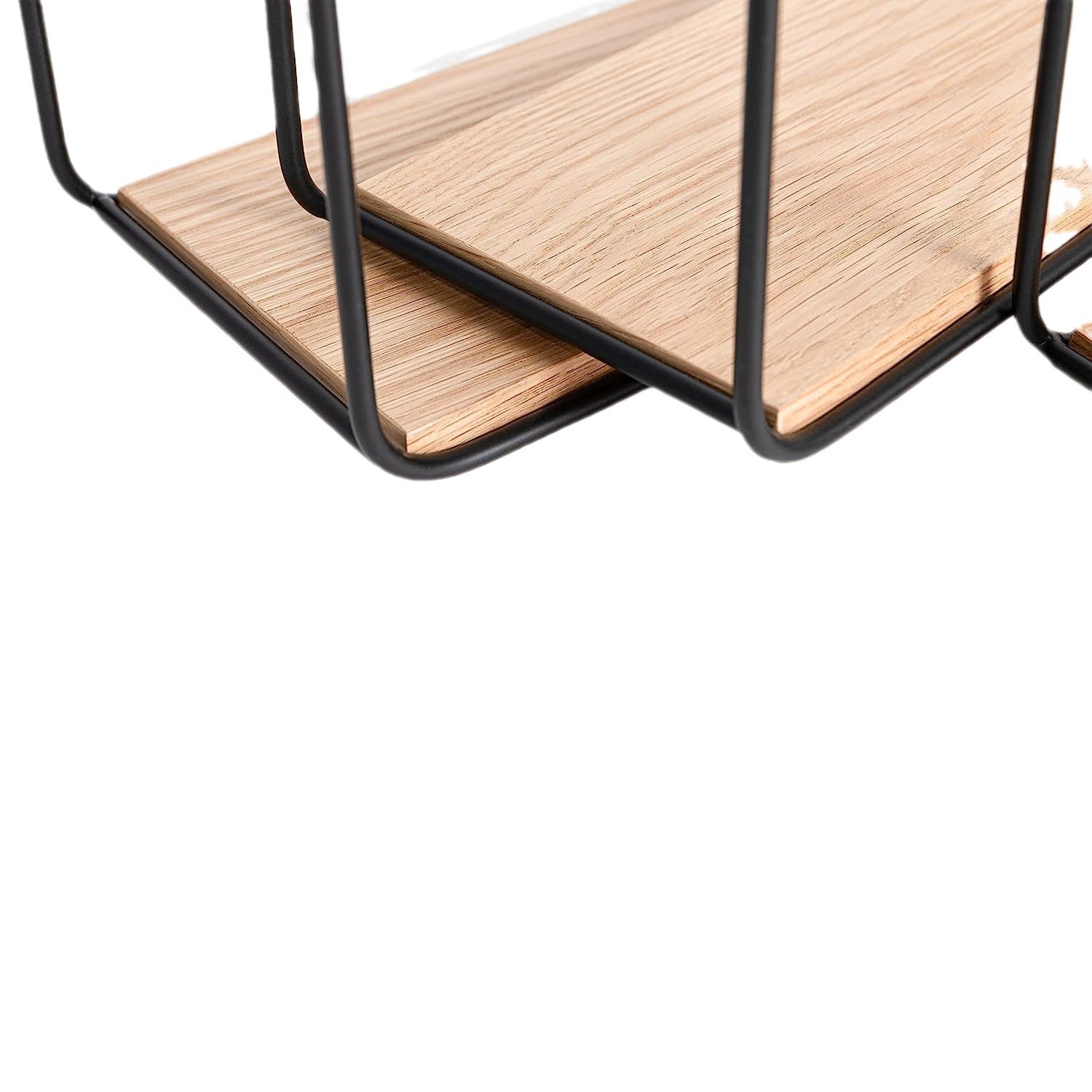 Modern Wall-Mounted Iron Storage Shelves Foldable Bookcases for Living Room Bathroom Kitchen Dining Made of Steel