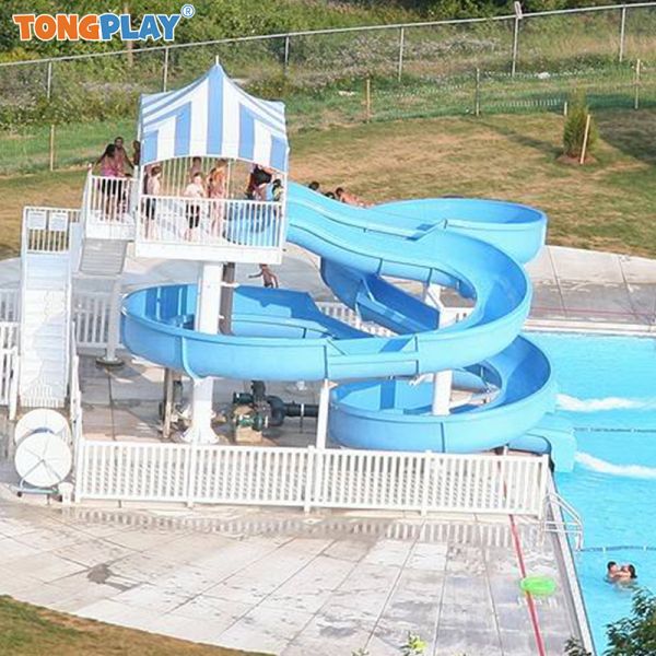 Commercial Water Park Swimming Pool Slides Fiberglass High Quality for Sale
