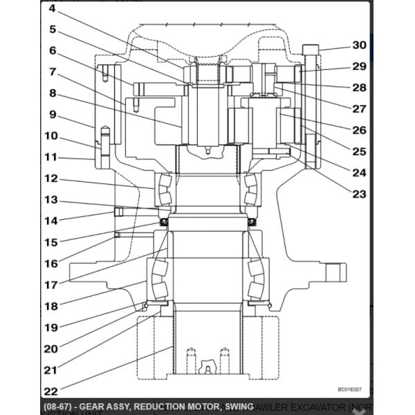 KSC0253 LN00092 LN001600 Excavator Swing Gearbox Fit CX350 CX290 CX330 CX290B CX300C