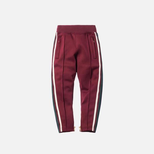 Stand up collar sport set with zip leg opening and side tape customize high street kids tracksuit sets