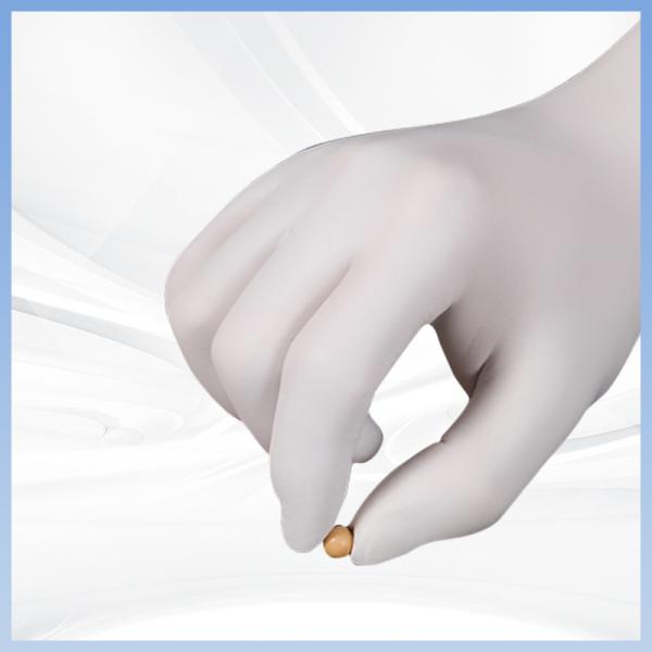 White Dental Exam Gloves Non Slip Synthetic Nitrile Gloves