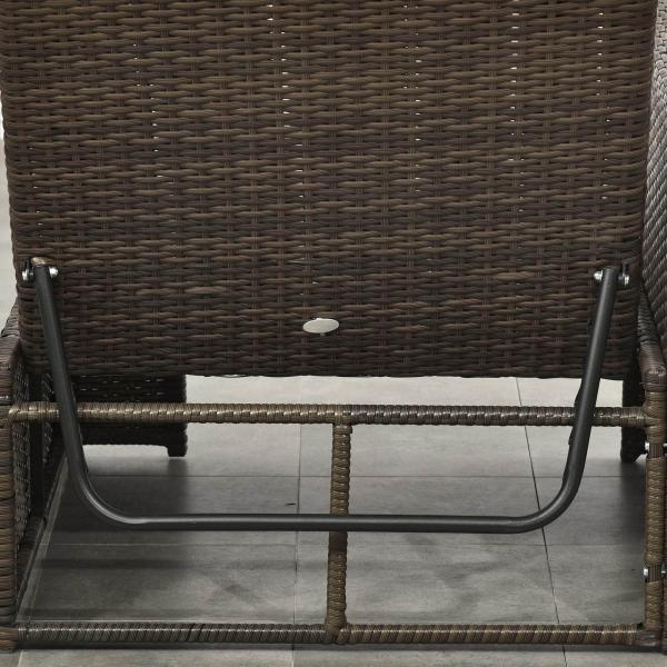 AJUNION 5 Piece Outdoor PE Rattan Furniture Set with Corner Chair Weight Capacity 352lbs