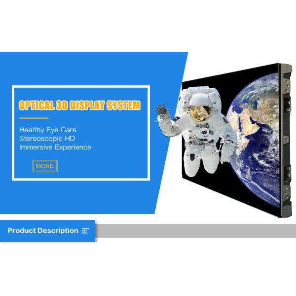 Eye Protection Anti Blue Light Polarized Optical Indoor 3D Advertising Screen