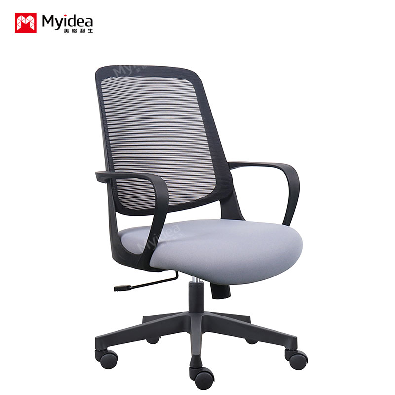 Office Staff Mesh Chair, High Density Sponge Cushion, Breathable Mesh Fabric, Silent Casters, Safe Gas Lift