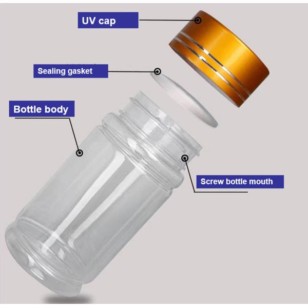 Screw Cap Empty Medicine Bottles 150cc 200cc Clear Pill Bottles
