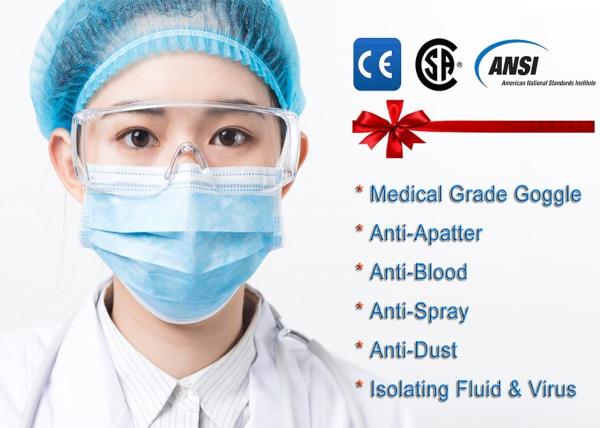 Elastic Headband Isolating Virus Safety Goggle PPE Personal Protective Equipment