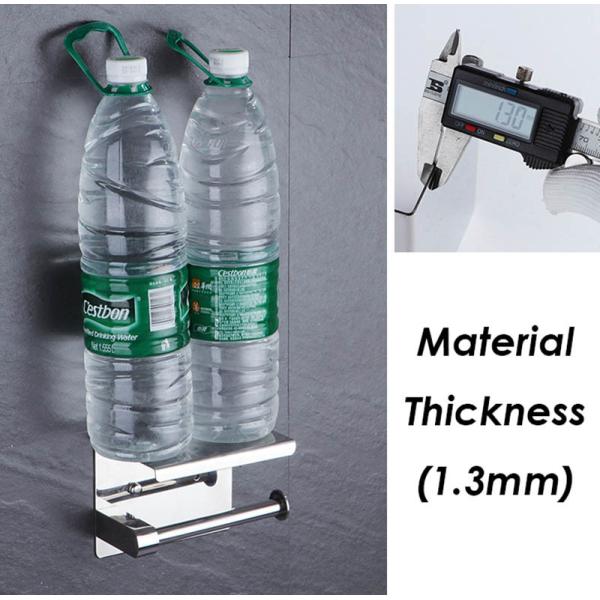 Stainless Steel 304 Toilet Tissue Dispensers , Toilet Paper Holder With Shelf OEM